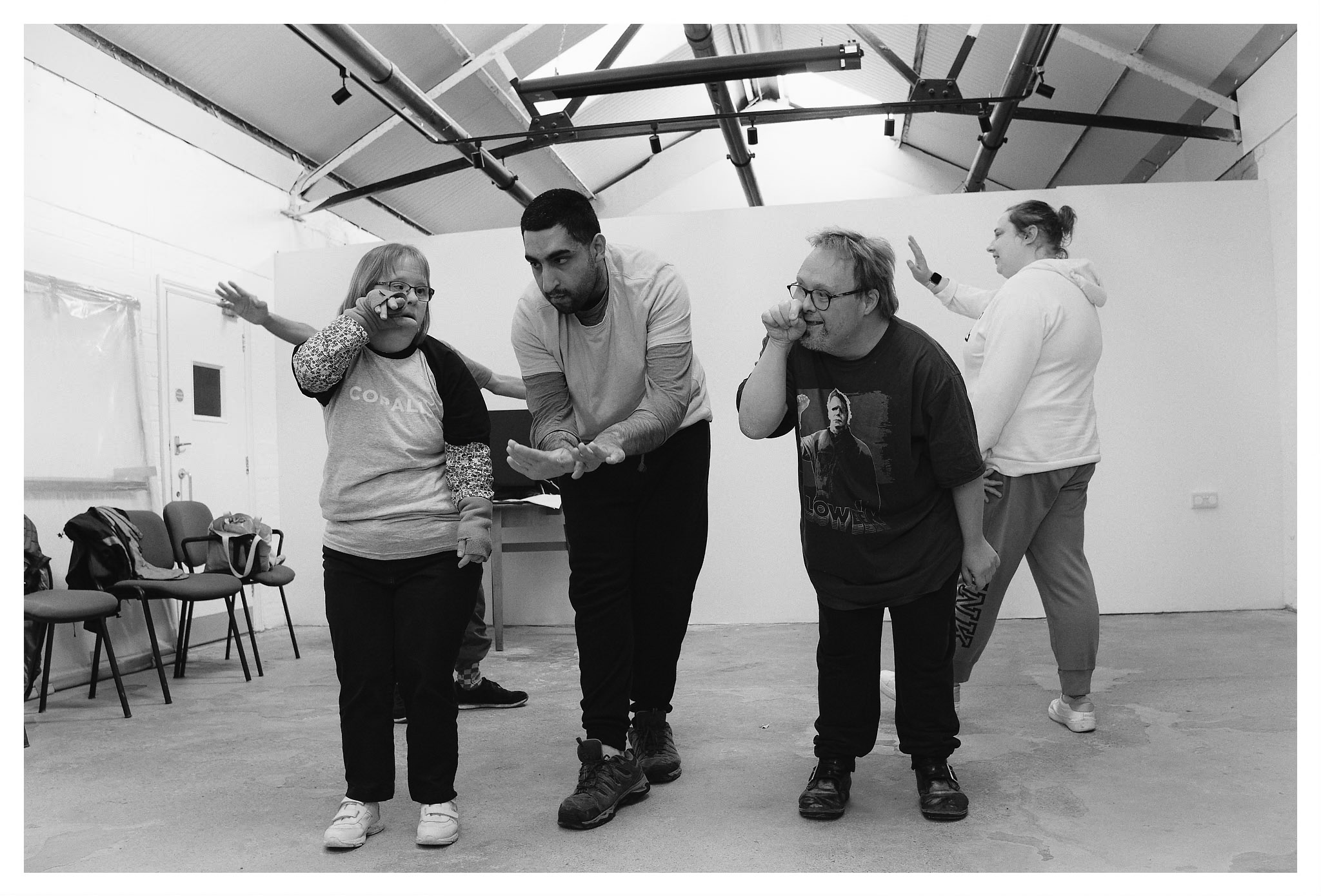 Corali dancers in rehearsals for performance of Super Hot Hot Dog at Pegasus, Oxford